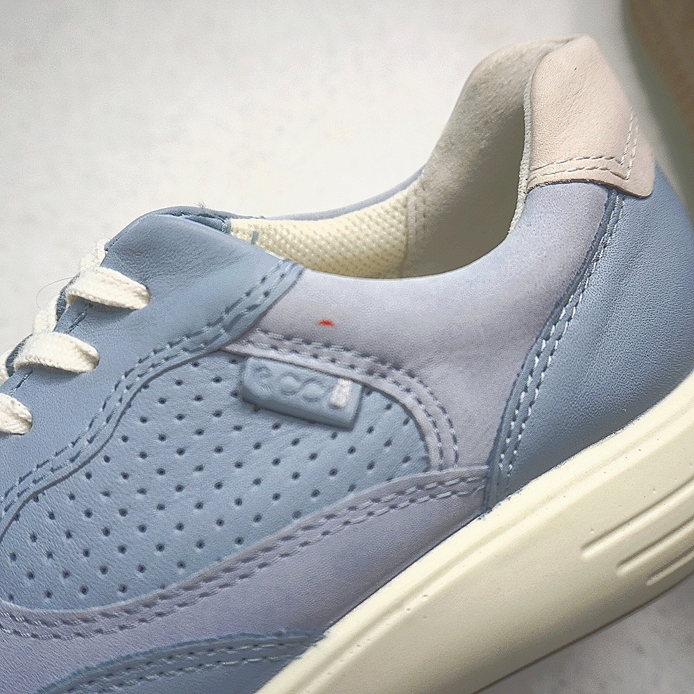 40) ECCO Soft Runner 7 Sky Blue Sz. 6 Extra Width - Picture 9 of 12